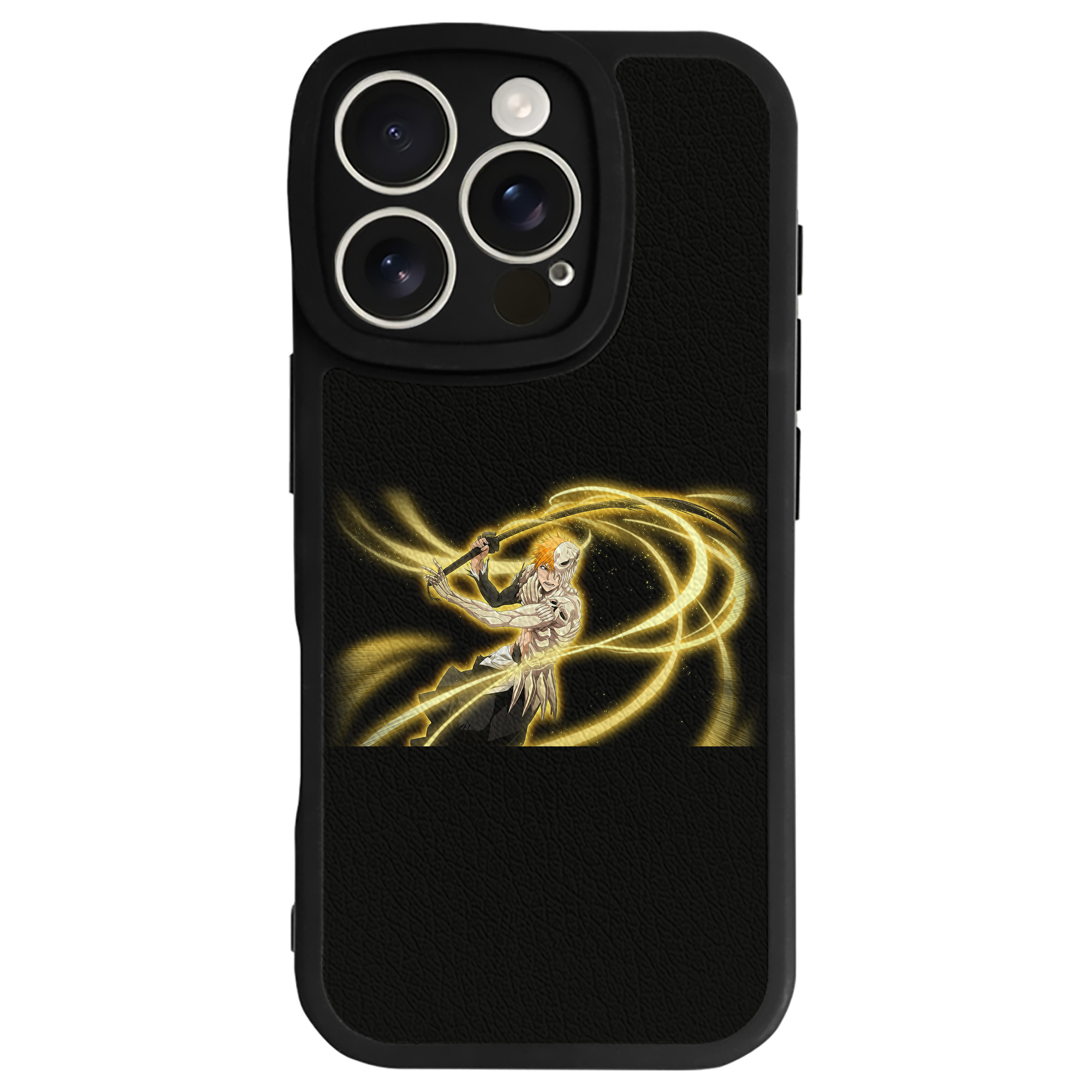 ブリーチ 黒崎一護（くろさき いちご）BLEACH Kurosaki Ichigo 【iPhone 16シリーズ対応】シリコンスマホケース（レザー調） 材質：シリコン